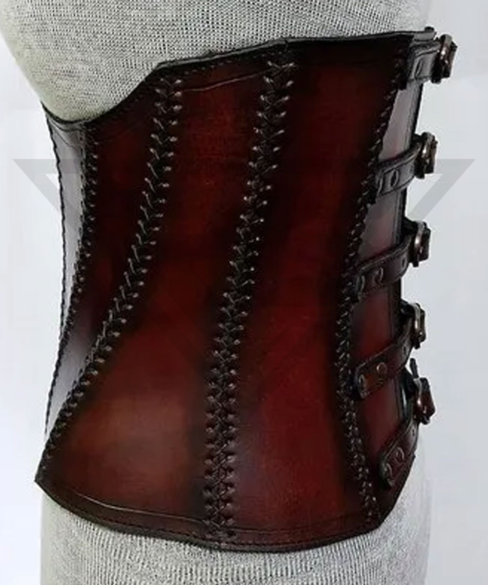 Distress Leather Corset